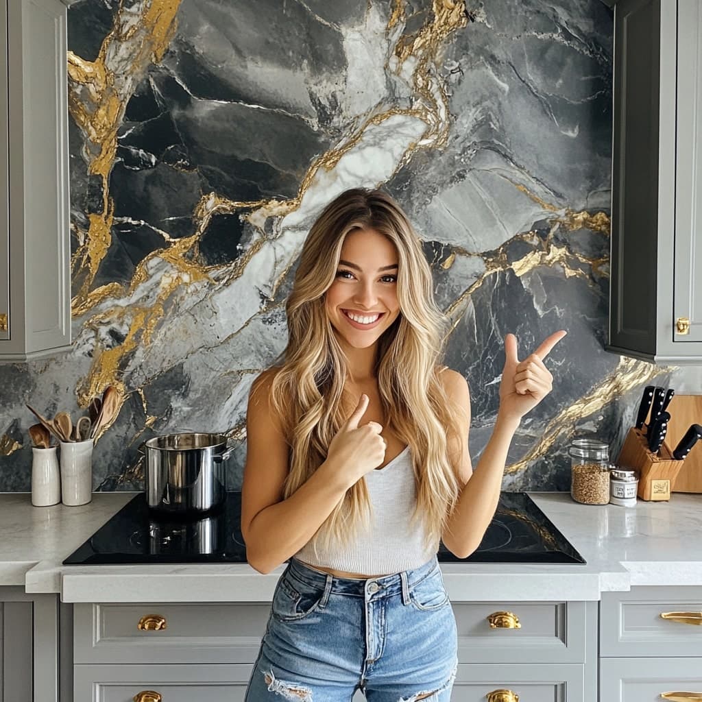 Kitchen backsplash installation