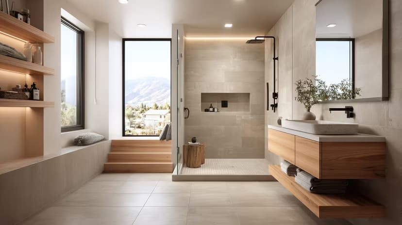 Tile work in a Foxridge, Centennial home.