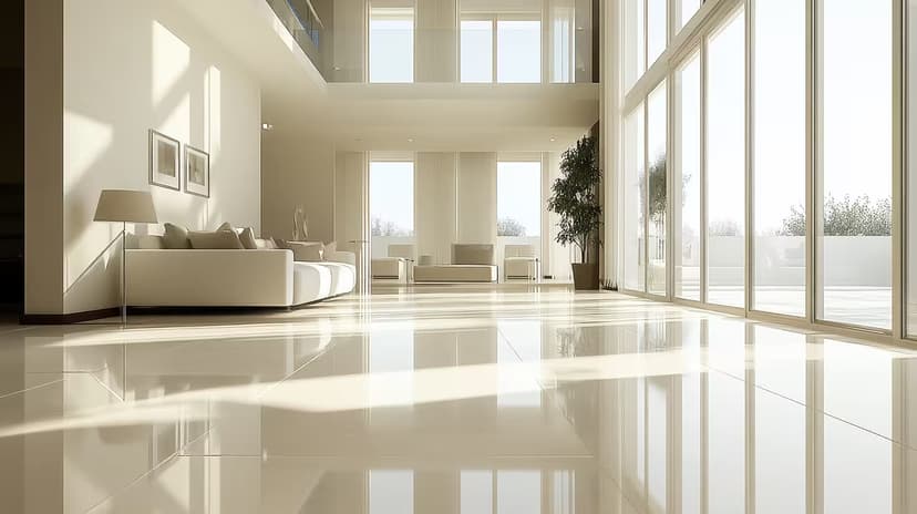 Stylish tile flooring in a Centennial residence.