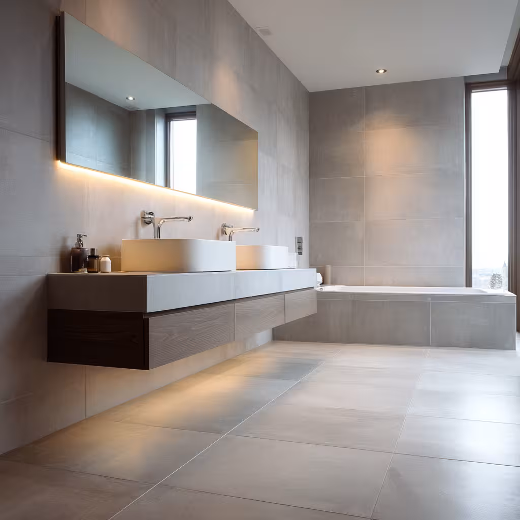 Contemporary tile solutions for modern Washington Park homes featuring sleek large format tiles and minimalist design
