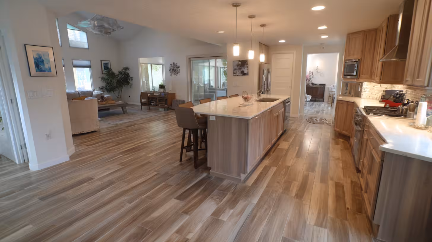 Quality tile work in an Englewood Acres home renovation.