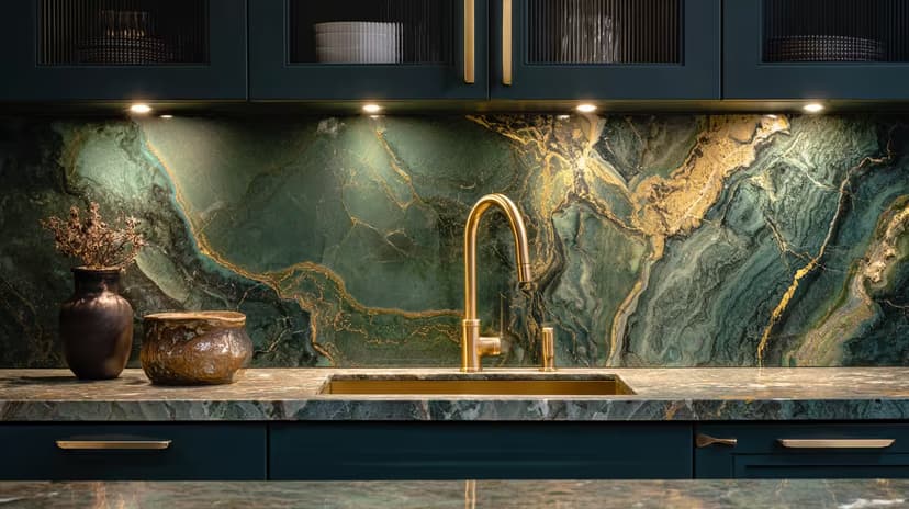 Luxury tile work in a BackCountry, Highlands Ranch home.