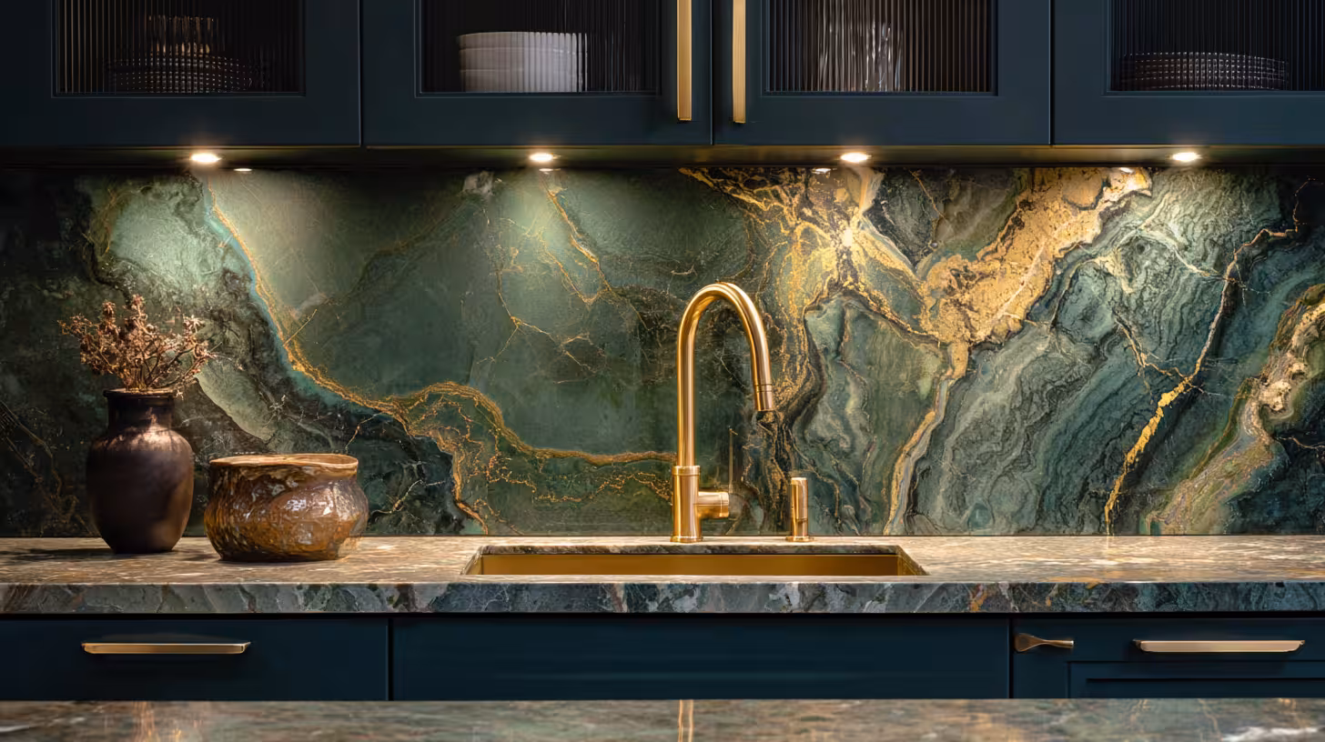 Luxury tile work in a BackCountry, Highlands Ranch home.